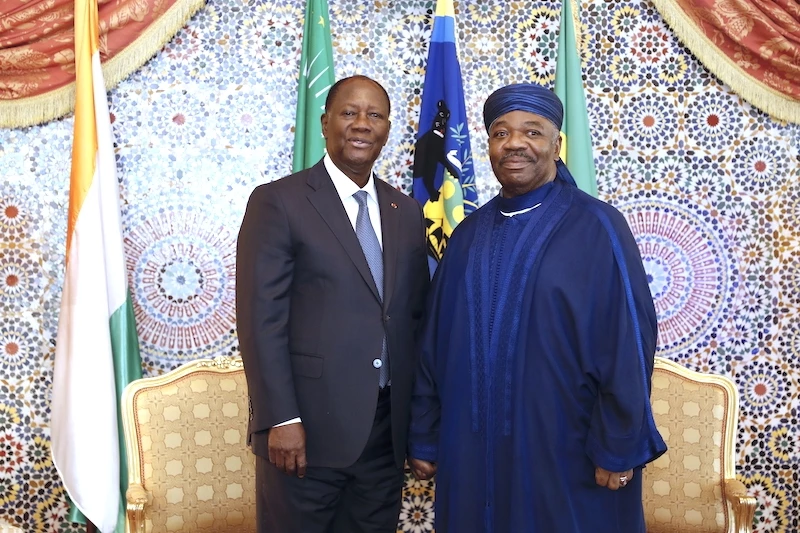 Le président ivoirien, Alassane Ouattara, a pu se rendre compte de visu, de l'amélioration de l'état de santé de son homologue gabonais, Ali Bongo Ondimba