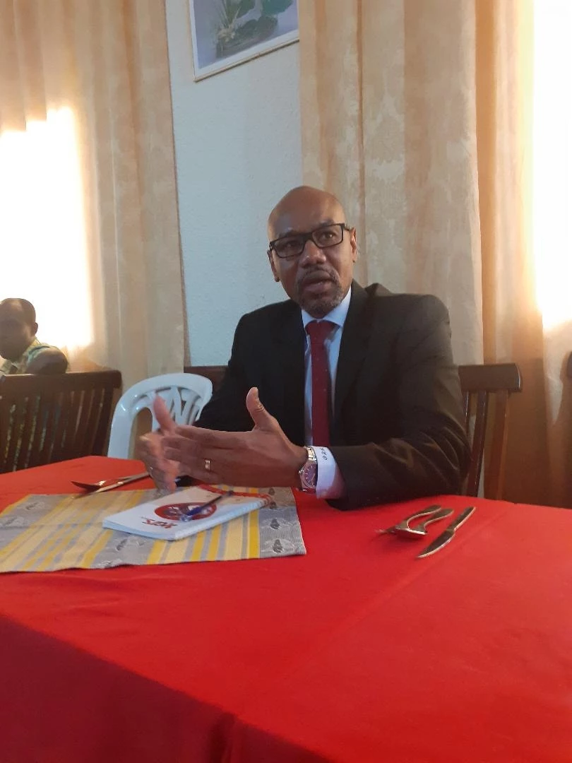 Elie Guedou Ousmane a informé que l'audit de suivi 1 de leur certificat sera réalisé les 27 et 28 février 2020. (Ph : I.B.)