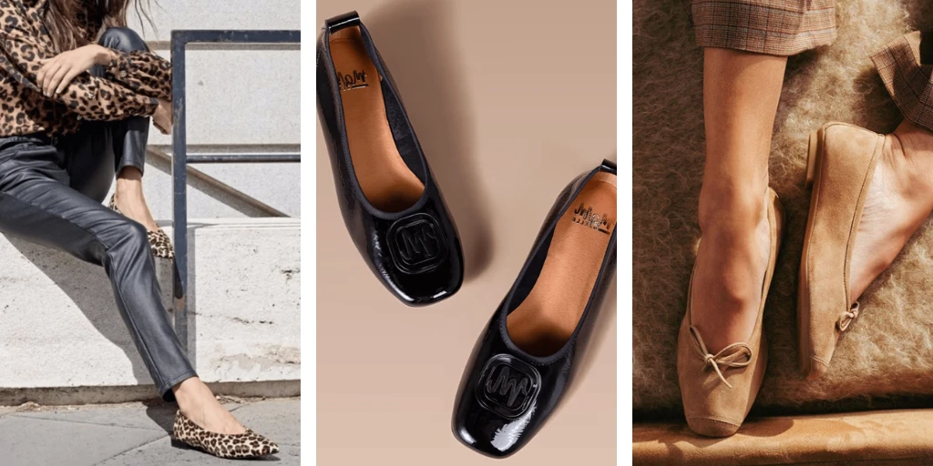 Le retour du bout carré : Comment adopter la ballerine graphique avec style