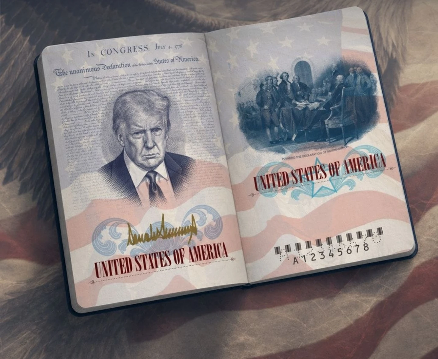 From Dollar Bills to American Passports: Donald Trump Makes His Mark