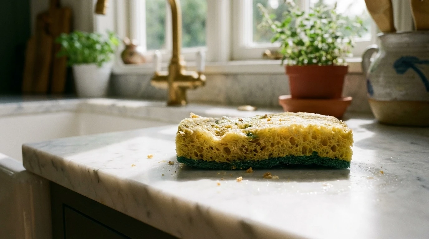 I Analyzed My Kitchen Sponge Under a UV Lamp: The Result Disgusted Me
