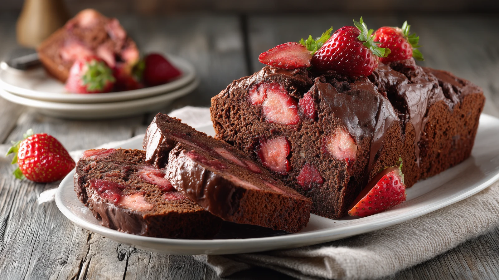Moelleux au chocolat aux fraises : le dessert surp