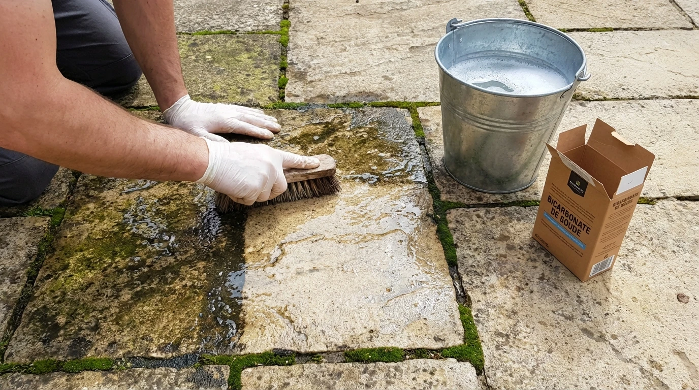Terrasse : L'astuce au vinaigre blanc qui nettoie les dalles