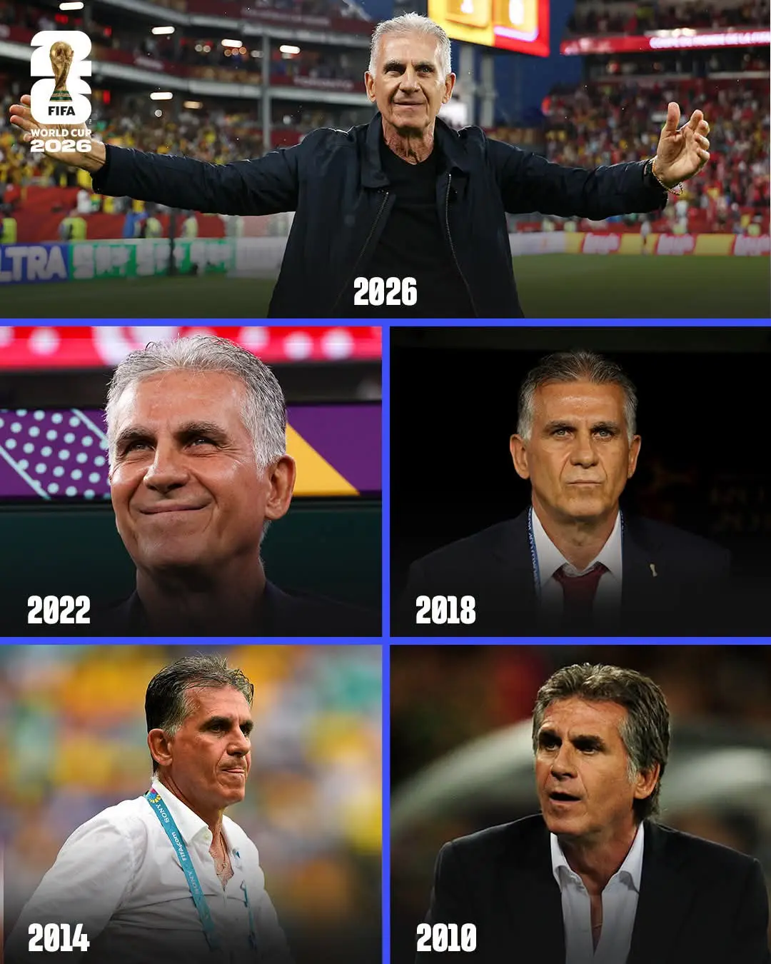 Le plus vieux entraîneur du Mondial 2026 : Carlos Queiroz dispute sa 5e coupe du Monde à 73 ans