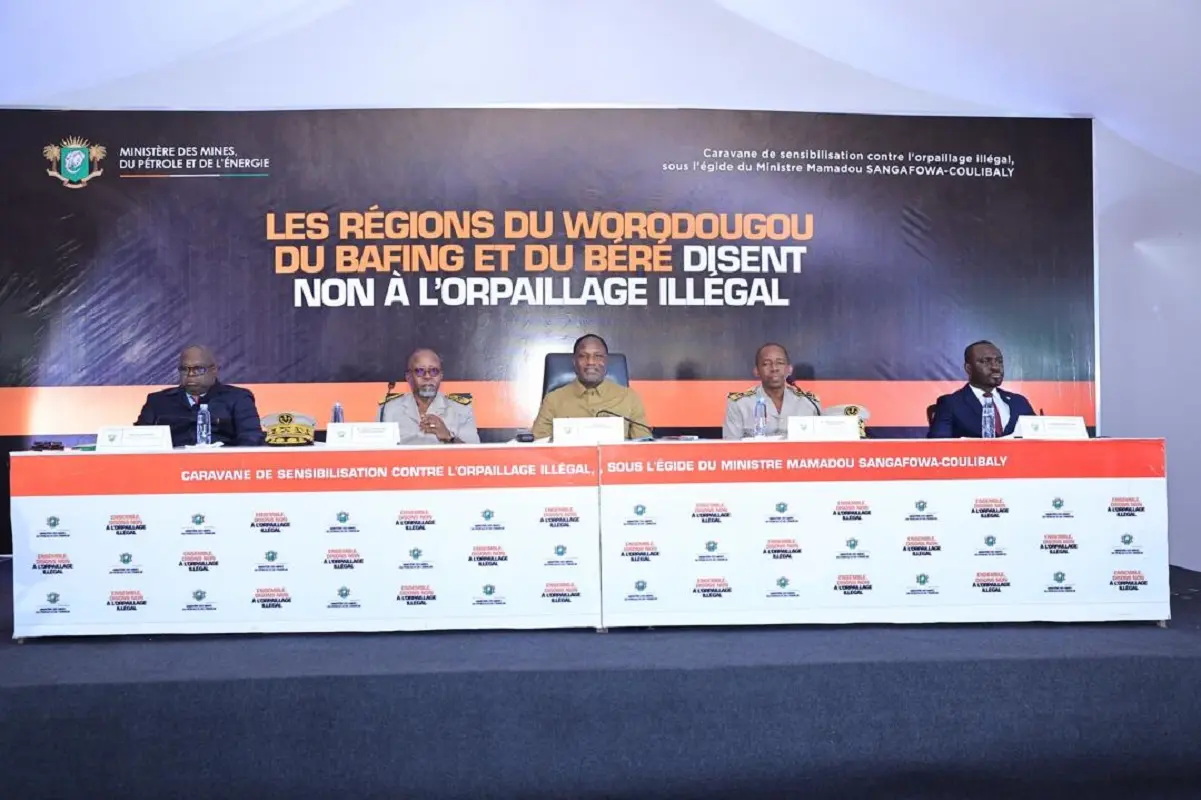 Orpaillage illégal : Sangafowa-Coulibaly appelle les communautés du Woroba à rompre avec les réseaux clandestins