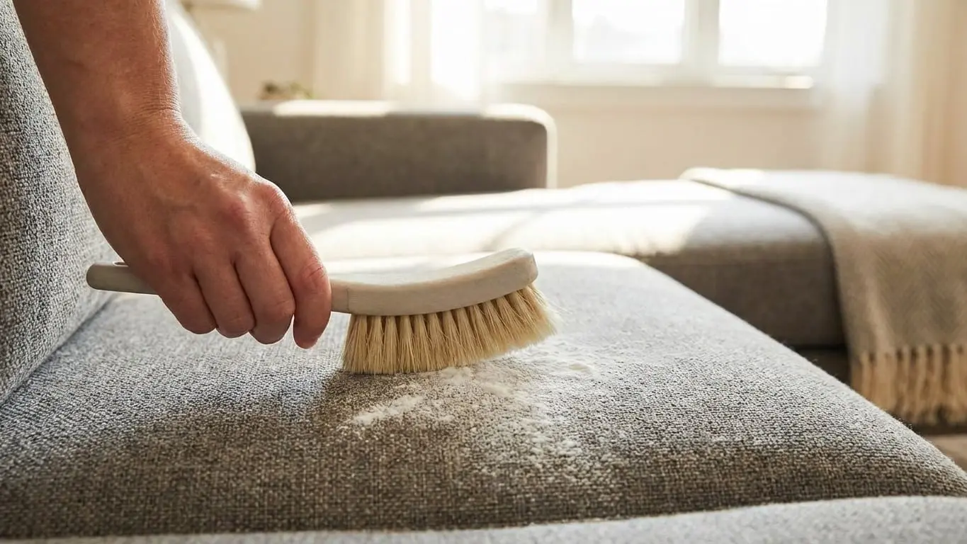 Fabric Sofa: This Natural Powder Removes Grease Stains Without Scrubbing or Wetting
