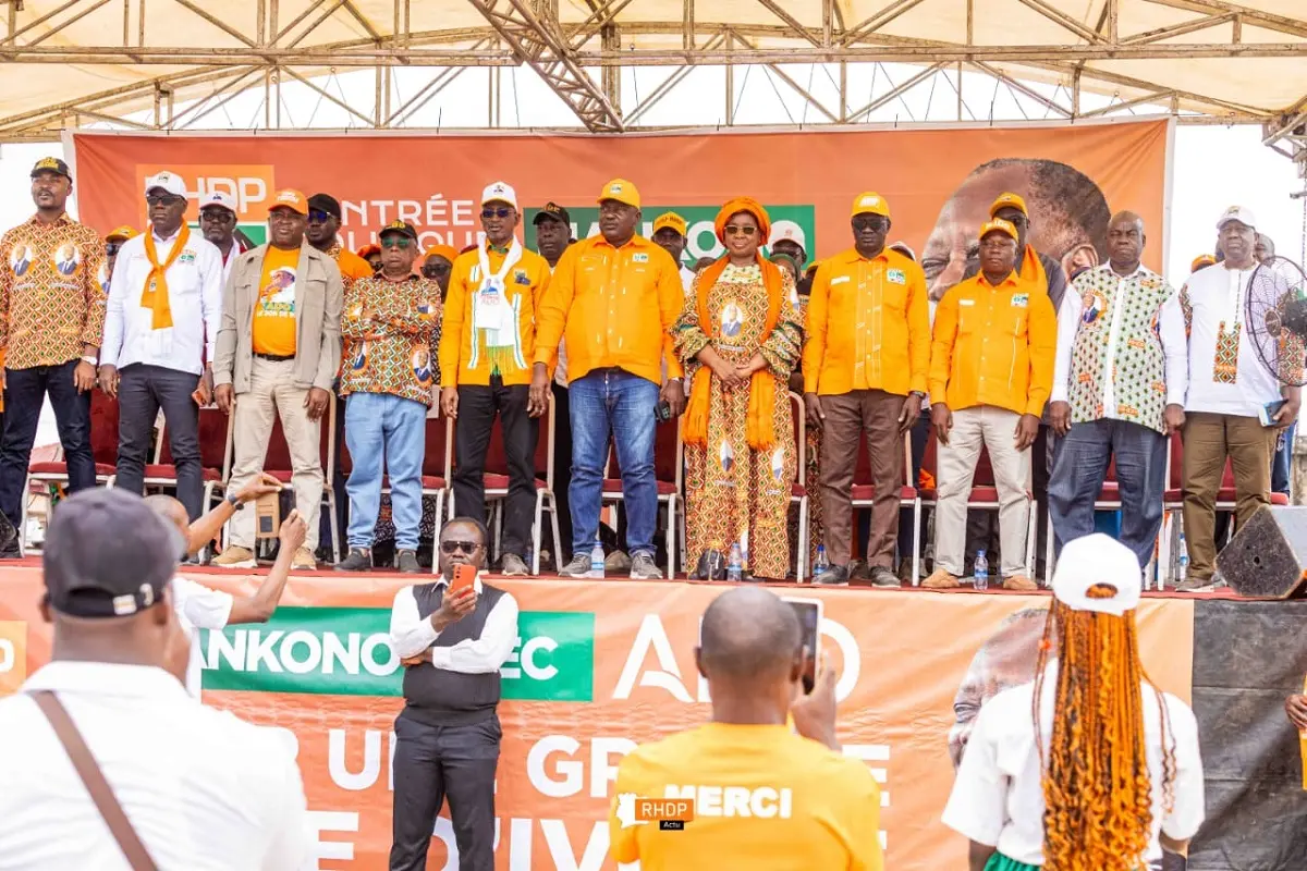 RHDP Mankono : une rentrée politique triomphale, entre mobilisation populaire et liesse militante