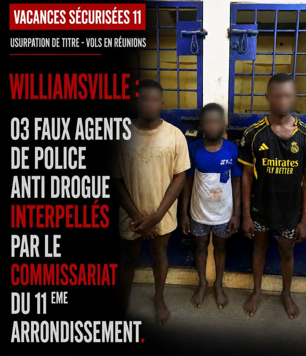 Adjamé-Williamsville : Trois faux policiers arrêtés après avoir dépouillé plusieurs victimes