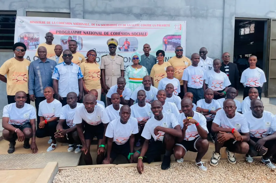 Cohésion sociale : 500 jeunes du Centre de Service Civique de Daloa formés par le PNSC à la paix