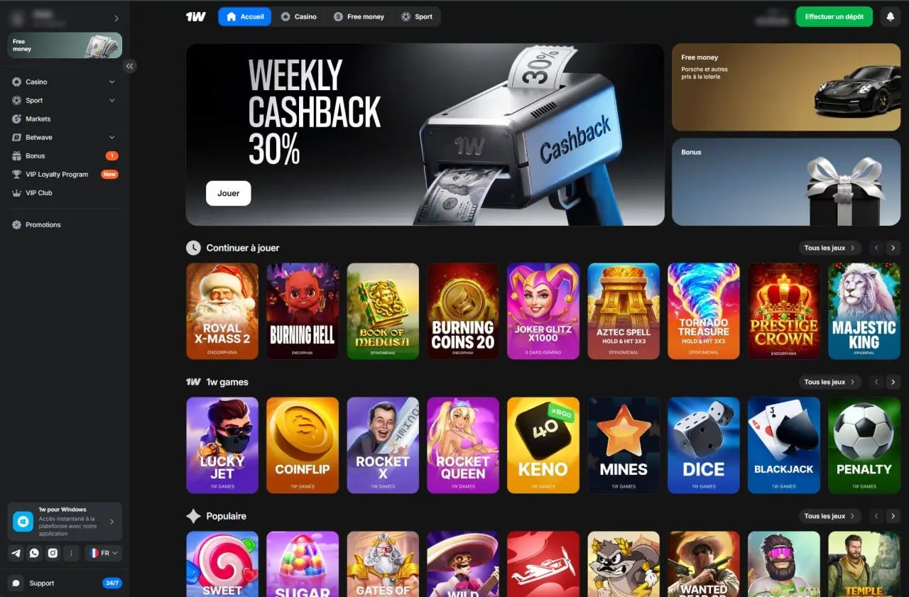 1win 2025 : test complet du casino et du bonus pour les joueurs en France