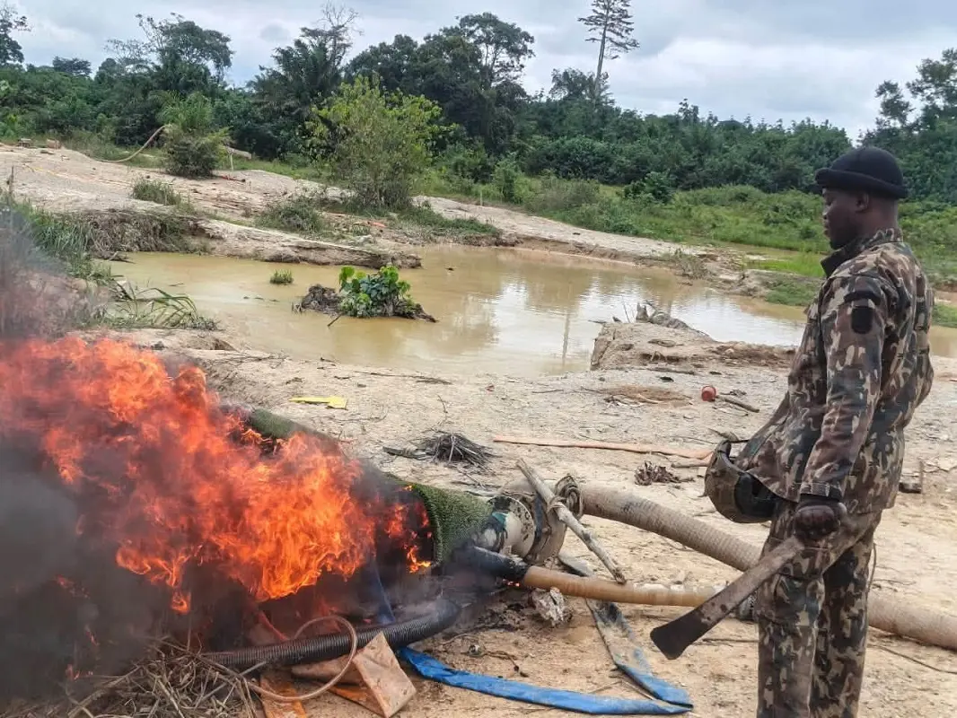 Fight Against Illegal Gold Panning in Soubré and Buyo: BSSI Destroys 4 Sites and Arrests One Individual