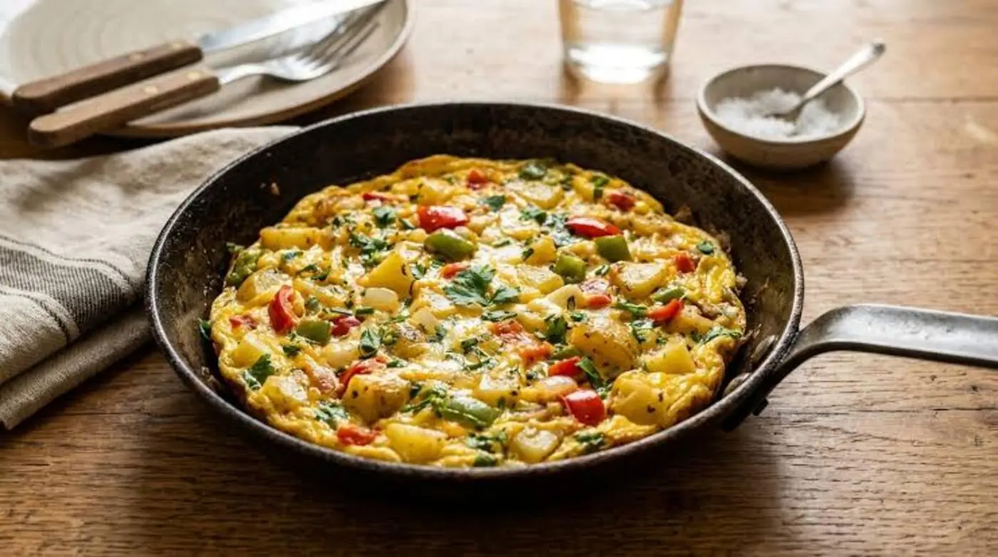 Potatoes, Peppers, and Eggs: This Simple Omelette Has Become a Household Staple