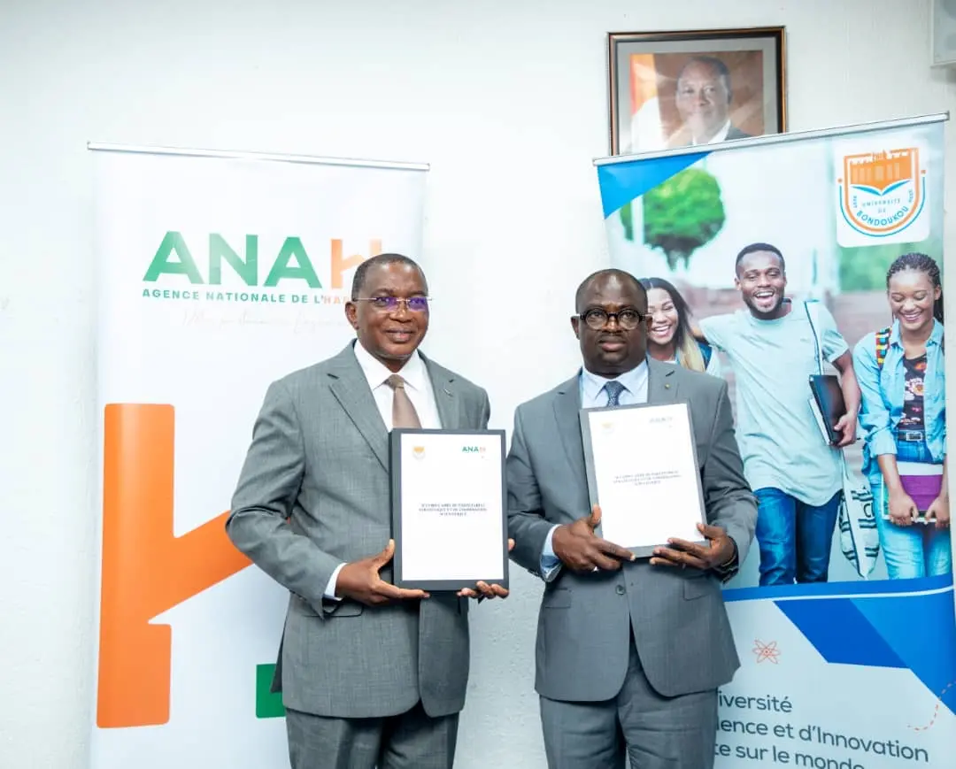 ANAH and Bondoukou University Sign Framework Agreement to Strengthen Cooperation