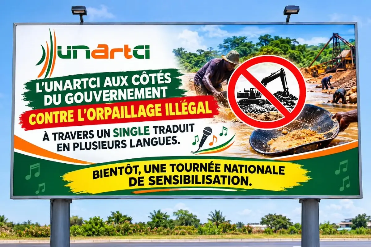 Lutte contre l'orpaillage illégal : l'UNARTCI s'engage aux côtés du Gouvernement à travers un single