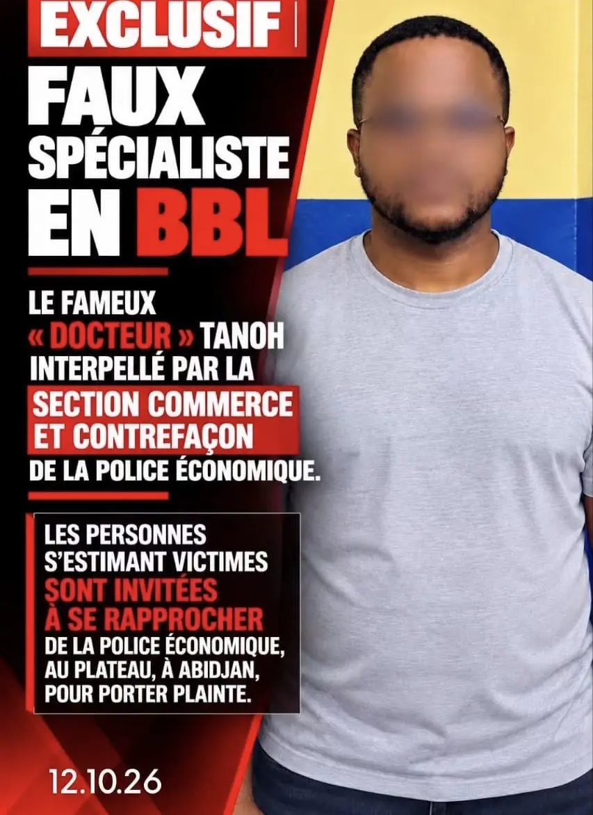 BBL à Abidjan : Une patiente trouve la mort après s’être fait opérer par un « faux docteur »
