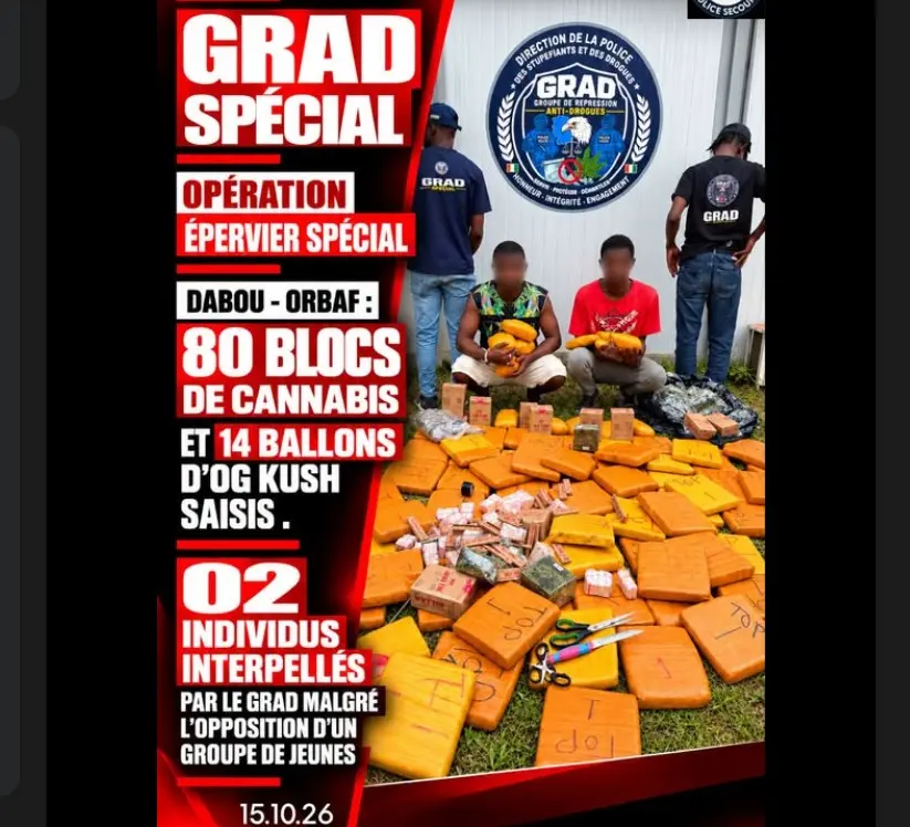 Dabou : Des jeunes s’opposent à la police pour protéger deux suspects de trafic de drogue