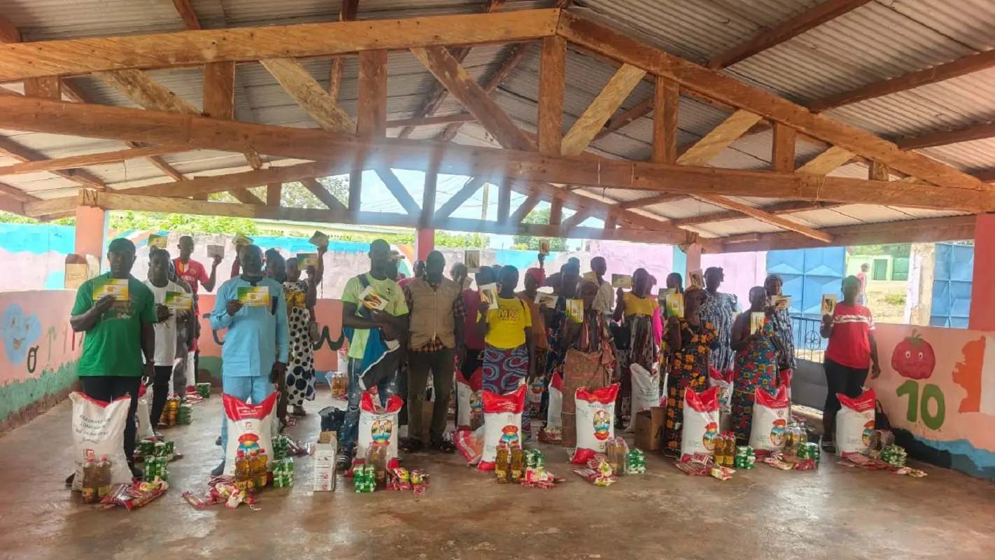 Popote familiale : 60 ménages vulnérables du Cavally bénéficient de vivres et de produits non alimentaires
