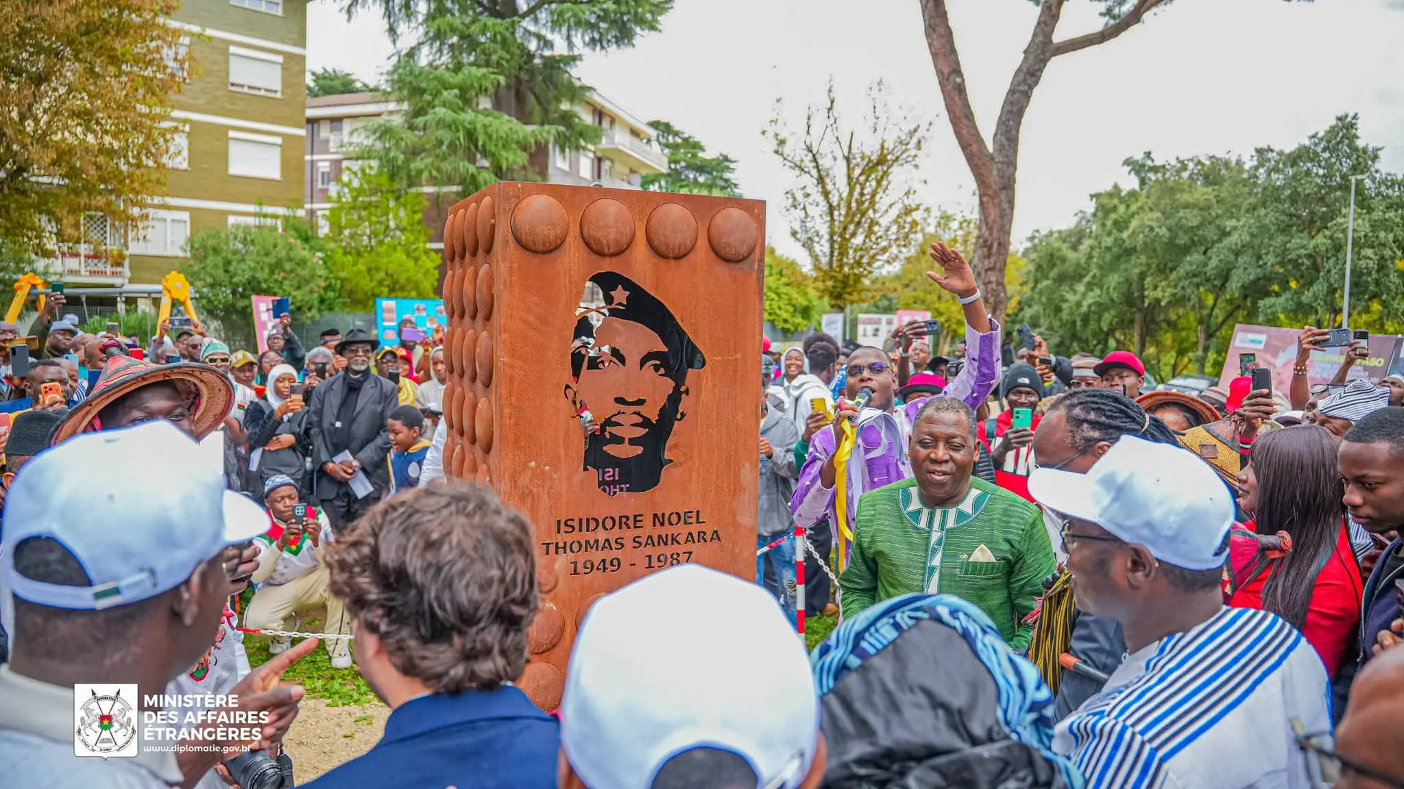 Parc à Rome : L'effigie de Thomas Sankara s'installe dans le paysage italien