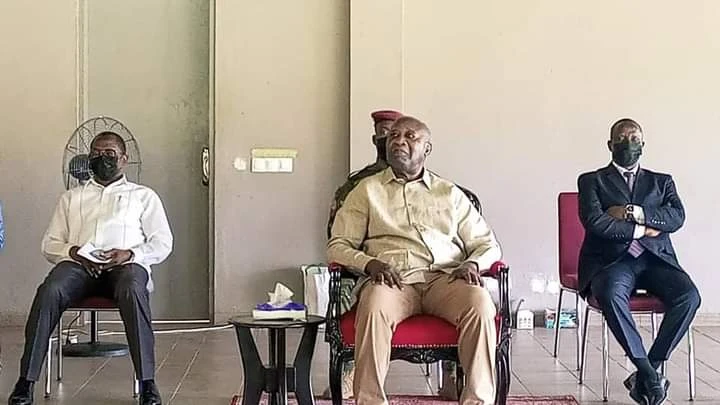 Laurent gbagbo, ancien président ivoirien , a reçu la visite de Pulchérie Gbalet