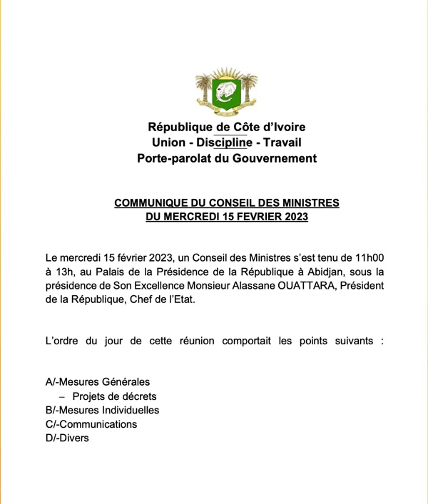comment rédiger une communication en conseil des ministres pdf