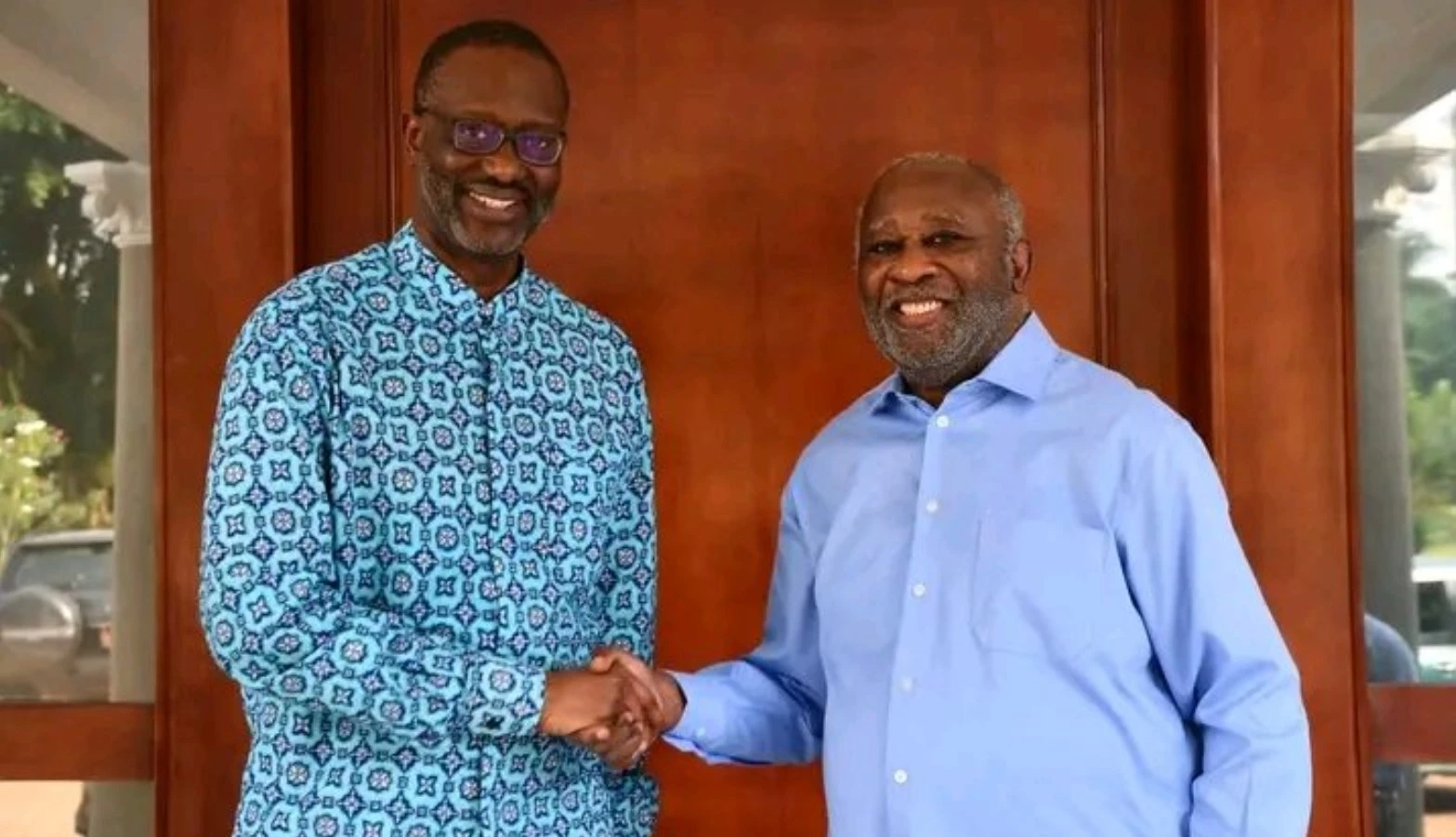 TIDJANE THIAM ET LAURENT GBAGBO, LE 24 FÉVRIER 2024, À MAMA - DR