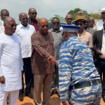 incendie-de-la-brigade-de-gendarmerie-de-bettie-siandou-fofana-et-leon-adom-en-mission-d-apaisement