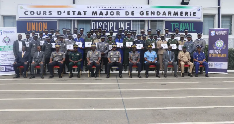 cote-d-ivoire-41-officiers-de-la-gendarmerie-recoivent-leur-diplome-d-etat-major
