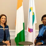 cooperation-francoise-remarck-echange-avec-la-sg-de-l-oif-louise-mishikiwabo-au-siege-de-l-institution-a-paris