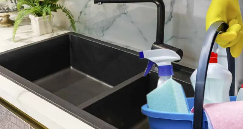 entretien-de-cuisine-astuces-pour-nettoyer-un-evier-noir-qui-a-blanchit