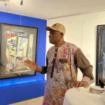 cote-d-ivoire-l-artiste-peintre-tamsir-dia-en-exposition-a-la-galerie-eureka-de-marcory